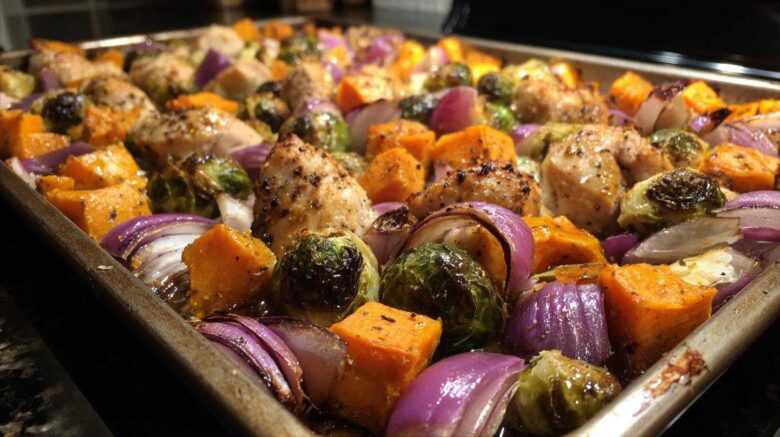 Maple-Dijon Sheet Pan Chicken & Veggies
