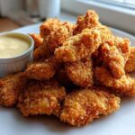 Crispy Chicken Tenders with Garlic Parmesan Dip - Featured