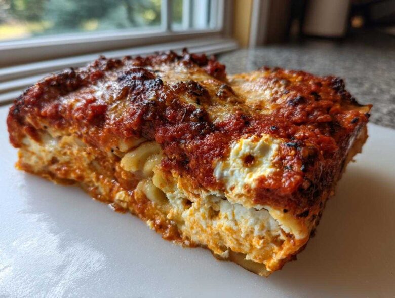 Cheesy Baked Ravioli with Creamy Tomato Sauce - Featured