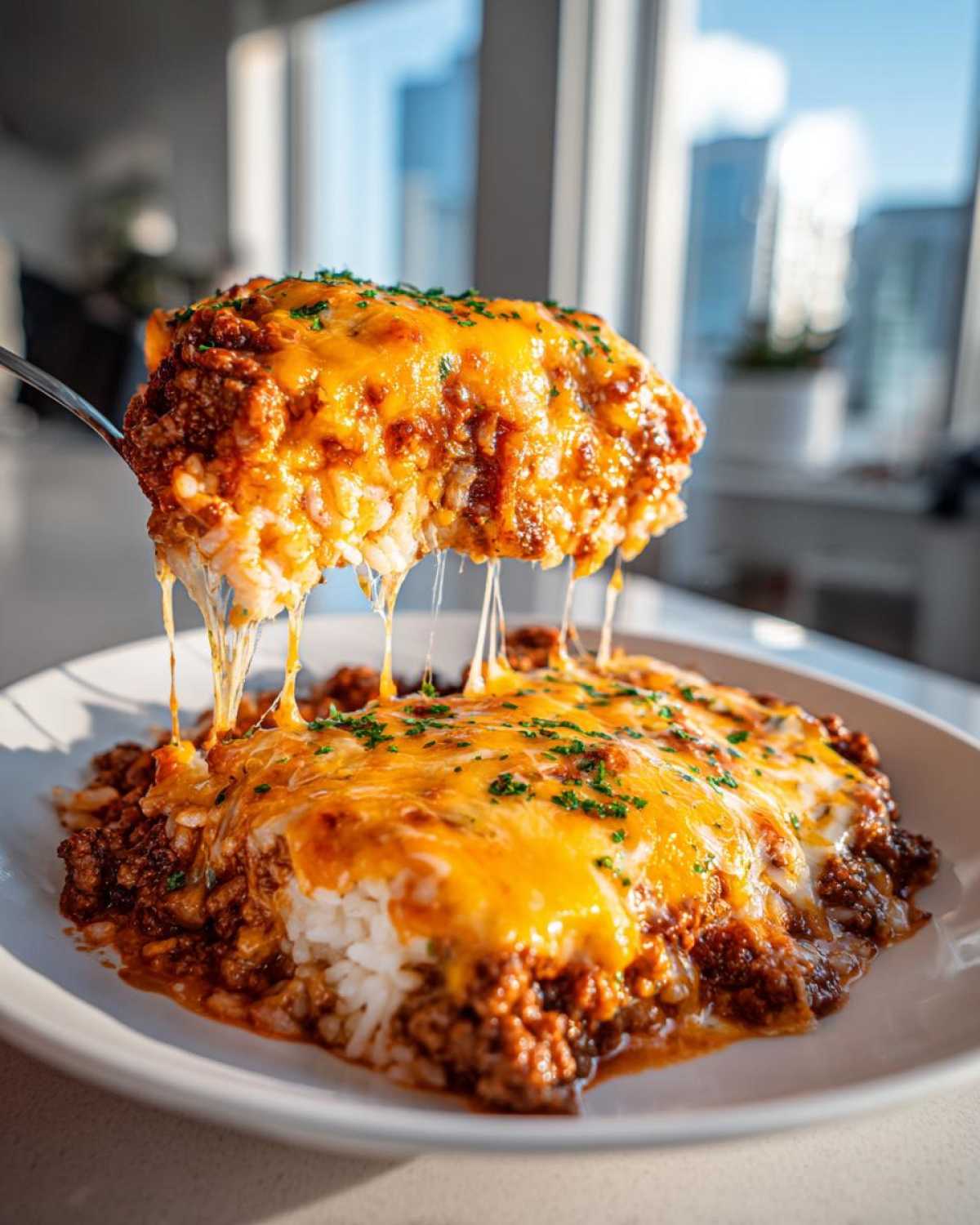 Cheesy Beef and Rice Casserole Comfort Dish - Other 1