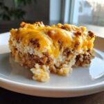 Cheesy Beef and Rice Casserole Comfort Dish - Tasty