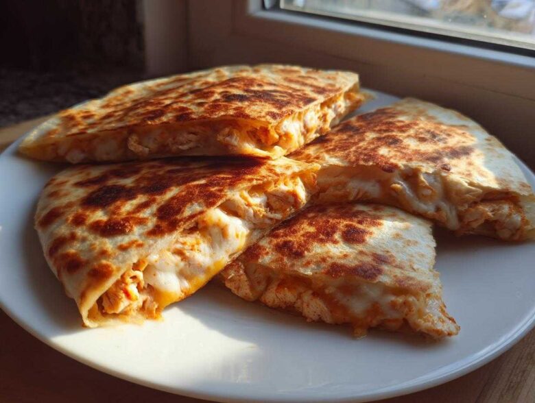Cheesy Chicken Quesadilla with Crispy Tortilla - Featured