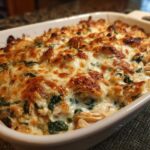 Cheesy Chicken and Spinach Bake Comfort Meal - Featured