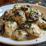 Creamy Mushroom Alfredo Chicken Skillet - Featured