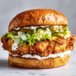 Crispy Chicken Burger with Garlic Mayo - Tasty