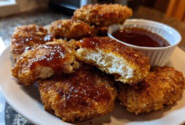 Crispy Chicken Nuggets with Honey Dip - Featured