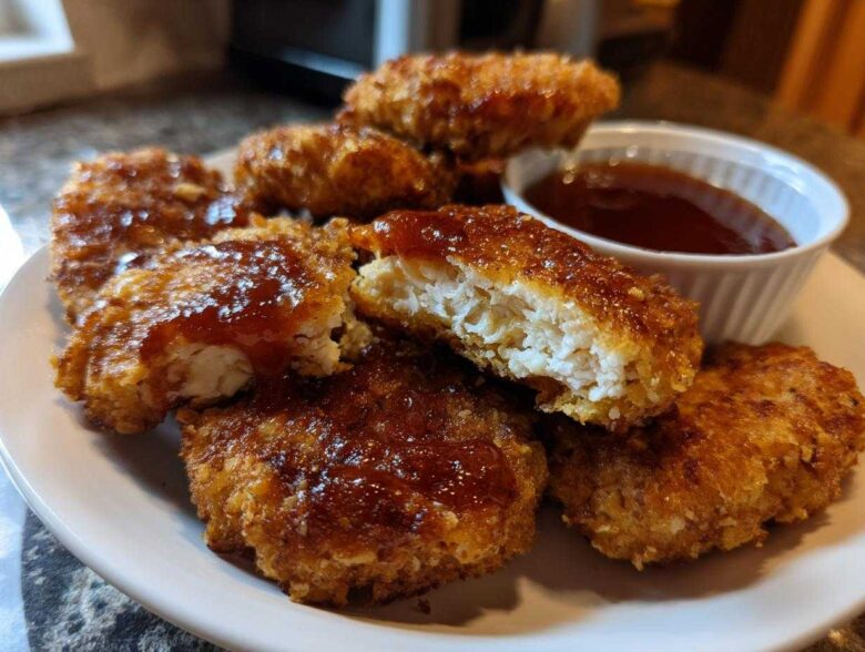 Crispy Chicken Nuggets with Honey Dip - Featured