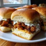 Crispy Chicken Sliders with Garlic Sauce - Featured