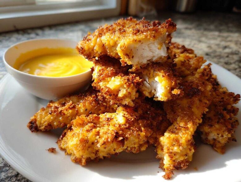 Crispy Chicken Tenders with Honey Mustard - Featured