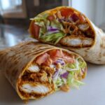 Crispy Chicken Wrap with Spicy Ranch Sauce - Featured