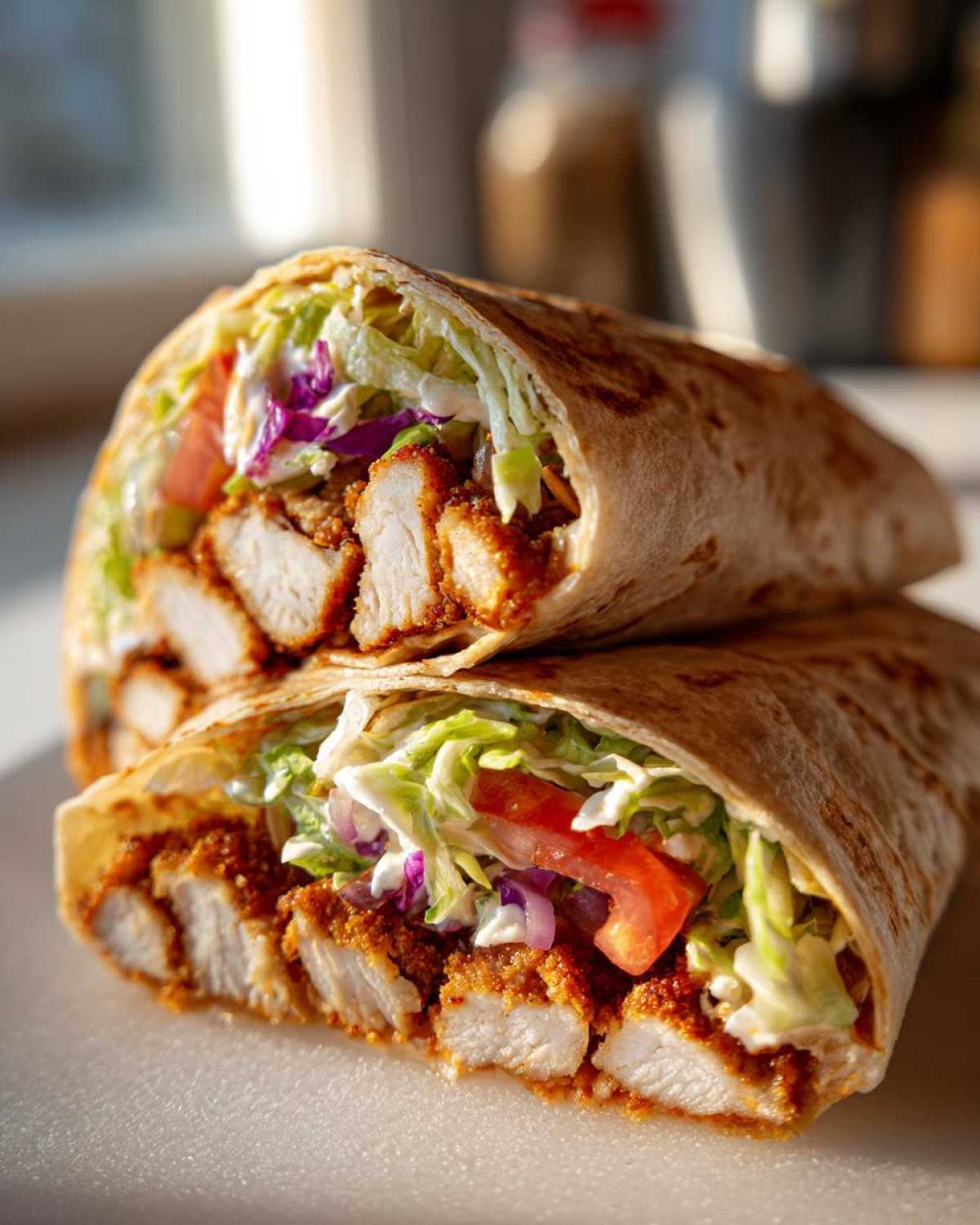 Crispy Chicken Wrap with Spicy Ranch Sauce - Other 1