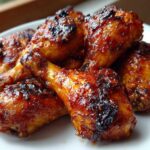 Crispy Honey Garlic Chicken Drumsticks Oven Baked - Featured