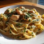 Garlic Butter Chicken Pasta with Parmesan - Featured