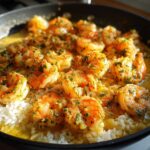 Garlic Butter Shrimp with Rice Skillet - Featured