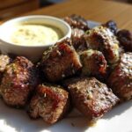 Garlic Butter Steak Bites with Garlic Sauce - Featured