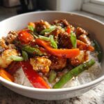 Honey Garlic Chicken Bowl with Fresh Veggies - Featured