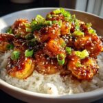 Honey Soy Shrimp Bowl with Rice - Featured