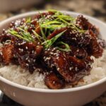 Sticky BBQ Chicken Bowl with Rice - Featured