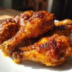 Sticky Honey Garlic Chicken Drumsticks Crispy - Featured