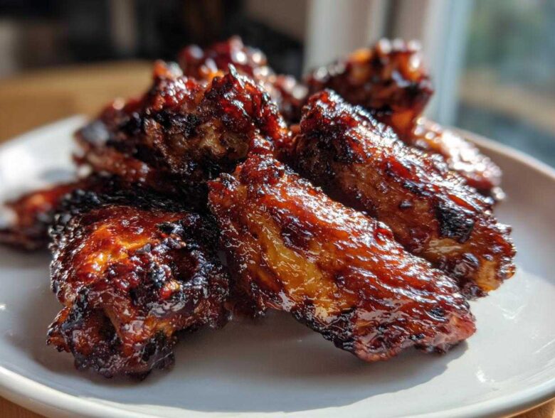 Sticky Teriyaki Chicken Wings Oven Baked - Featured